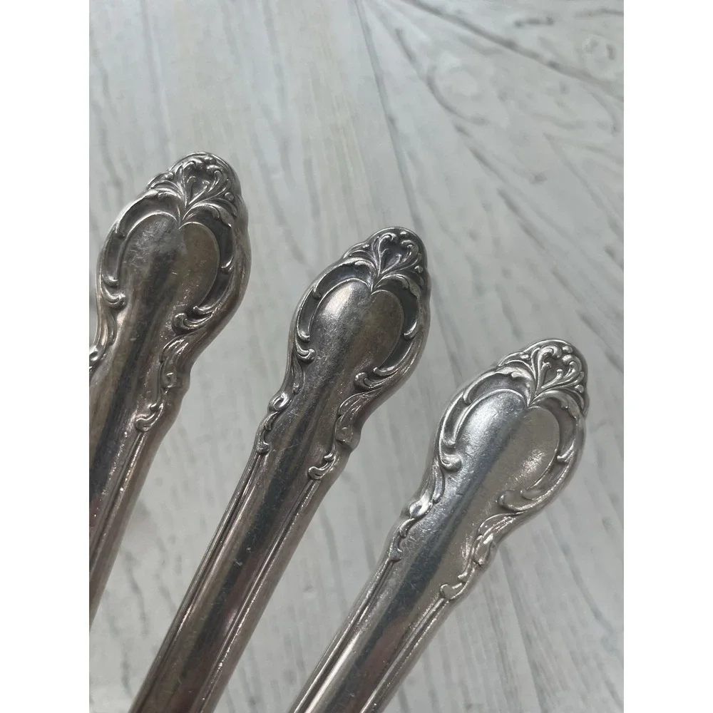 Holmes Edwards SILVER FASHION International‎ Silver Plate 10 Dinner Knives 1957